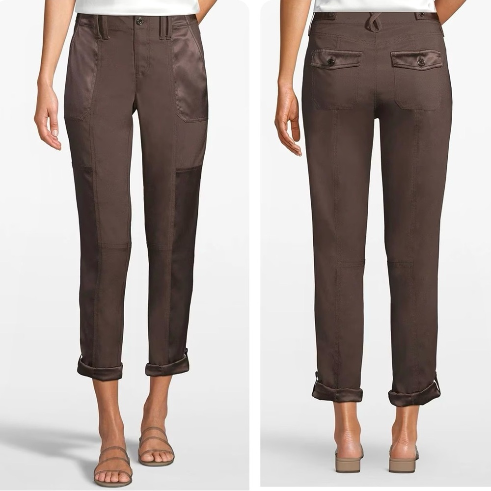 White House Black Market Brown Cropped Ankle Pants